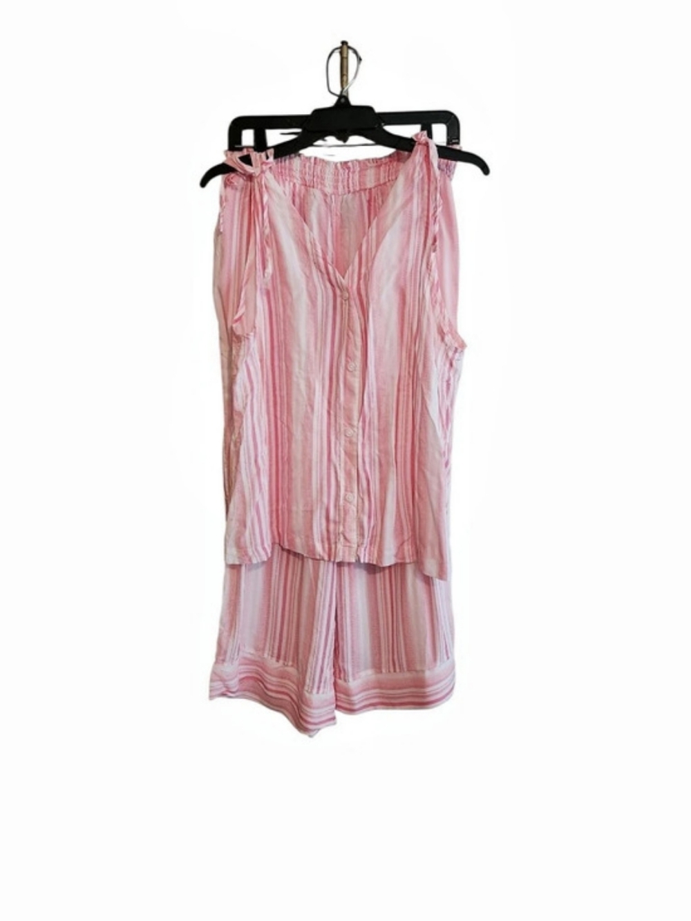 Tommy Bahama Striped Wide Leg Set in Pink & White Size Large